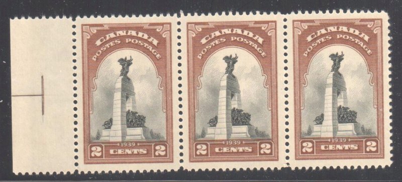 Canada #247i MINT XF NH re-entry on Lower Stp + Guide Line variety Error