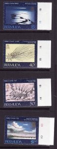 Bermuda-Sc#478-81-Unused NH set-Space-Haley's Comet-1985