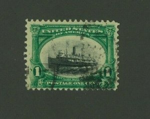 US 1901 1c green & black Pan-American, Scott 294 used, Value = $3.00