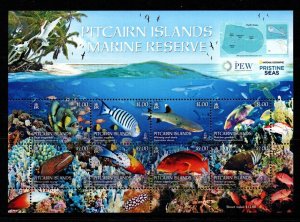 PITCAIRN ISLANDS SGMS995 2017 MARINE LIFE  MNH