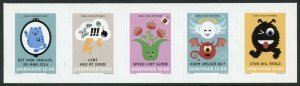 Denmark Cartoons Stamps 2020 MNH Consider What You Write Cats 5v S/A Strip