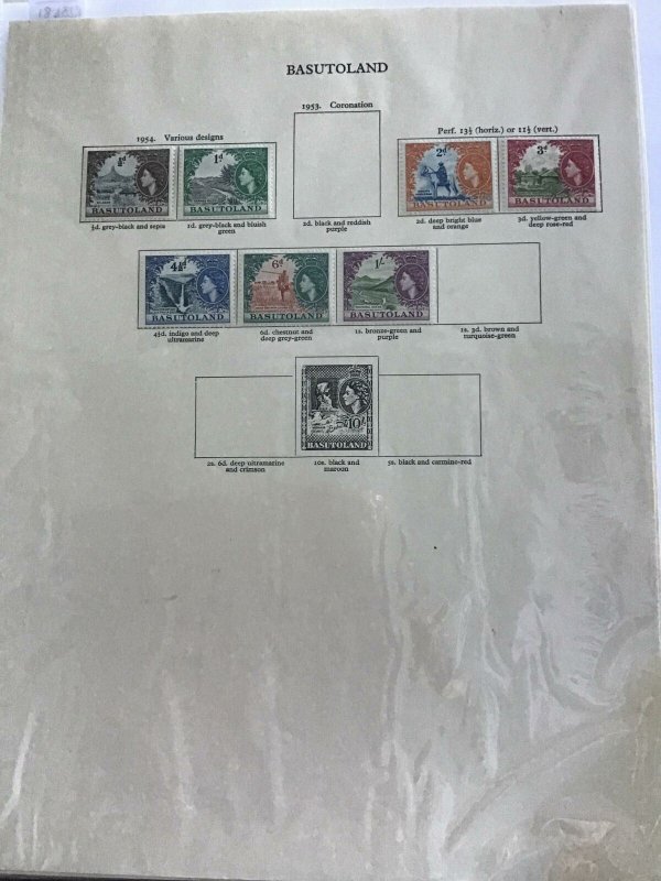 Basutoland 1953 to 1959 stamp album pages R23481 