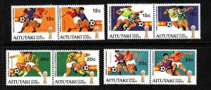 Aitutaki-SC#250-3 unused NH set-World Cup soccer-1981-