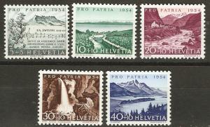 Switzerland B242-6 Mi 613-17 MNH VF 1954 SCV $11.50