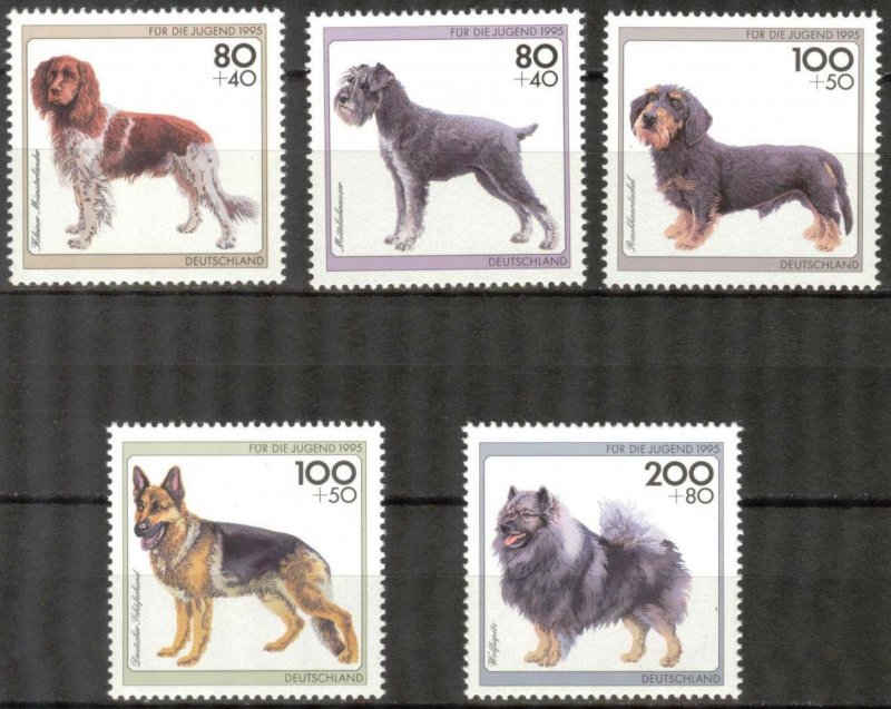 Germany 1995 Dogs set of 5 MNH