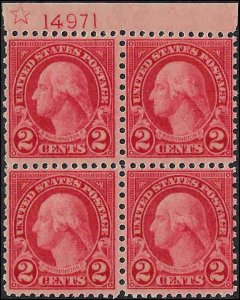 579 Mint,OG,NH... Plate Block of 4... SCV $900.00... with Big 5-Point Star