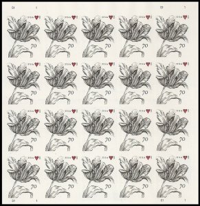 US 4960 Wedding Vintage Tulip 70c sheet (20 stamps) MNH 2015 