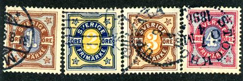 Sweden sc#52 - 55 used (set of 4)