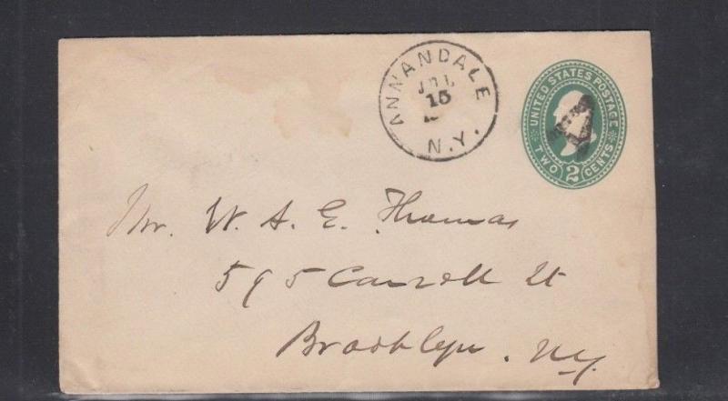 Cover Annandale NY 1891 with Fancy A Postmark