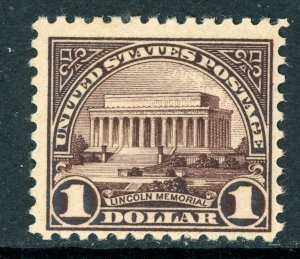 USA 1923 Definitives $1.00 Lincoln Memorial Scott # 571 Mint P909