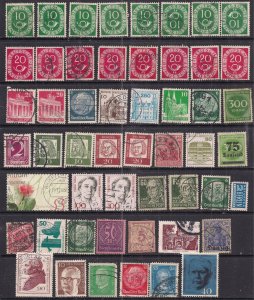 Germany Selection of 52 used stamps ( 337 )
