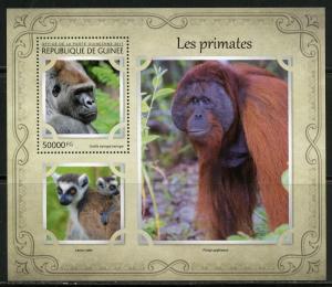 GUINEA 2017  PRIMATES  SOUVENIR  SHEET MINT NH