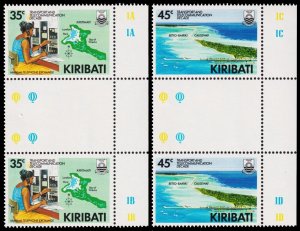 Kiribati Scott 509-510 Gutter Pairs (1988) Mint NH VF C