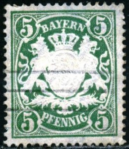 GERMANY-BAVARIA, #62 - USED - 1881 - GER216