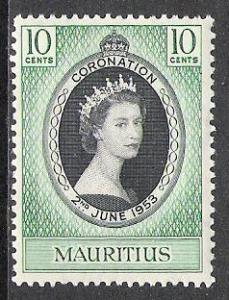 Mauritius #250 Coronation Issue MHR