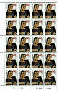 Uganda 1998 - PICASSO - Sheet of 3 Sheets of 20 (Scott #1579-81) - MNH