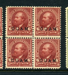 Guam Scott 6 Overprint  Mint Block of 4  Stamps  (Stock Guam 6-17)