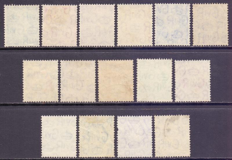 GB Scott 235/248 - SG462/475, 1937 Dark Colours Set used