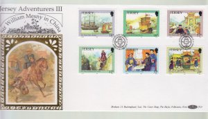 Jersey 1992 Adventurers on Benham Silk FDC