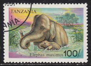 Tanzania 797 Bathing Elephants 1991