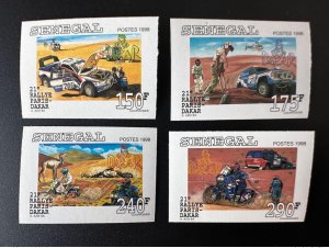 Senegal 1998 / 1999 Mi. 1596 - 1599 ND 21e Rallye Paris-Dakar Motocross Car-