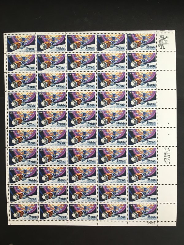 1974 sheet of stamps, Skylab, Sc# 1529