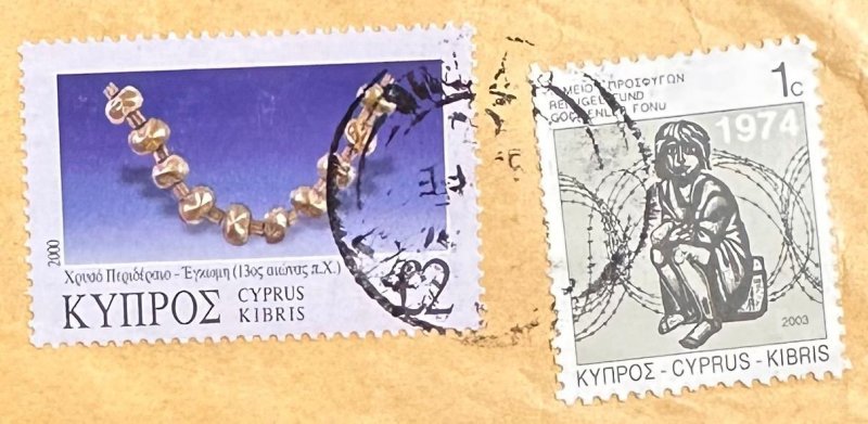 Cyprus #955, RA20 Used VF on Paper Cutout 2000-03 SCV~$8 [R1249]