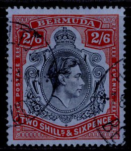 BERMUDA GVI SG117, 2s 6d black & red/grey-blue, FINE USED. Cat £15.