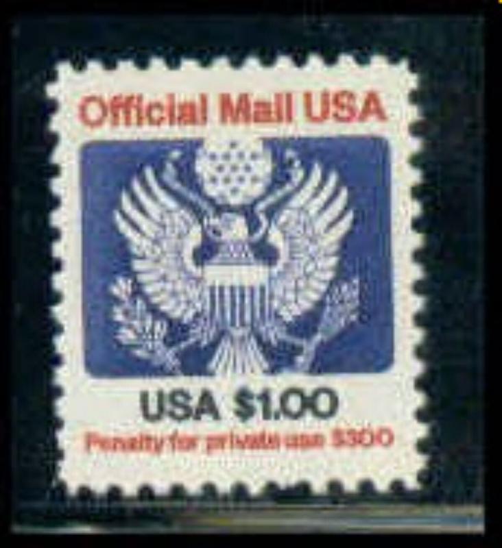 #O132    $1.00  OFFICIAL MAIL  MINT  VF NH  O.G