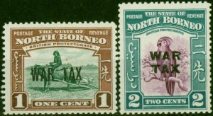 North Borneo 1941 War Tax Set of 2 SG318-319 V.F VLMM