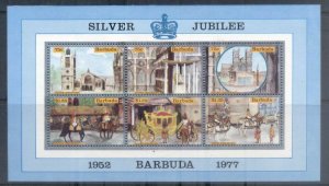 Barbuda 1977 QEII Silver Jubilee MS MUH