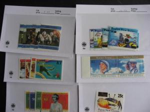 PAPUA NEW GUINEA 19 different MNH 1995-2000 era sets in sales cards,very topical 