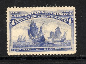 SCOTT 233 1893 4 CENT COLUMBIAN EXPOSITION ISSUE MH OG F-VF CAT $37!