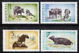 Albania 1965 Water Buffaloes set of 4 values only (1, 2, ...