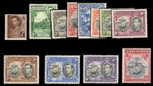 Grenada #132-142S (SG 152-163s) Cat£300, 1938 George VI, complete set, perfo...