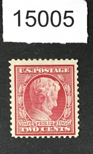 MOMEN: US STAMPS # 369 MINT OG NH BLUE PAPER $300 LOT #15005