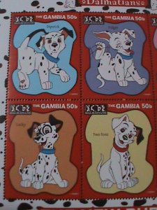 ​GAMBIA-1997-DISNEY CARTOON- MOVIE101 DALMATIANS-NEW PUPPIES-MNH SHEET VF