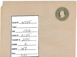 Scott# W425    D127  UPSS#2135   US envelope.