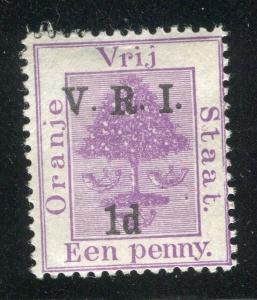 ORANGE FREE STATE;  1900 V.R.I. surcharge Mint hinged 1d value, 