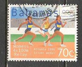 BAHAMAS Sc# 987 USED FVF Women's Relay Olympic Games