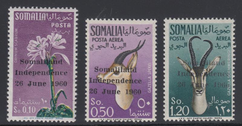 Somalia Sc 242/C69 MLH. 1960 Independence overprints complete, F-VF