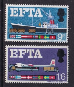 Great Britain  #480-481  MNH  1967  EFTA