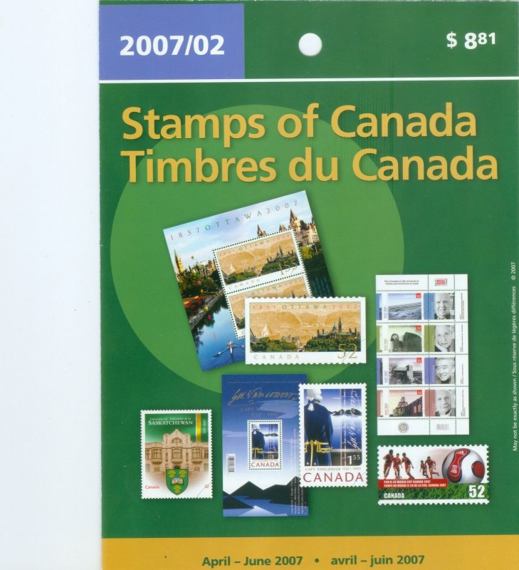 Canada April-June 2007 MNH collection 10 stamps CV$18