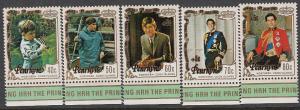 Penrhyn Is. #B13-B18  MNH  Prince of Wales