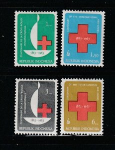 Indonesia 601-603 Set MH Red Cross