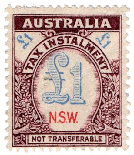 (I.B) Australia - NSW Revenue : Tax Instalment £1