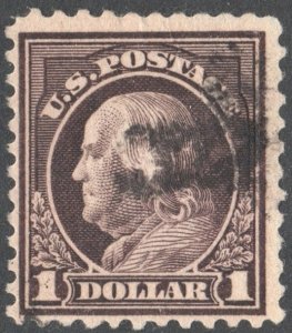 SC#518 $1.00 Franklin Single (1917) Used