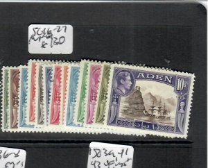 ADEN (P1508BB) KGVI  SET  SG 16-27   MNH 