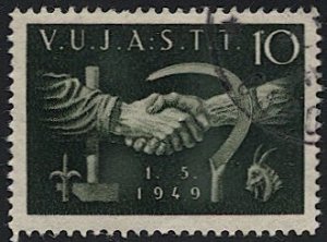 Yugoslavia - Trieste 1949 Sc  10d Used, VF - Labor Day