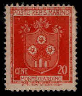 San Marino Scott 243 MH* Coat of Arms stamp